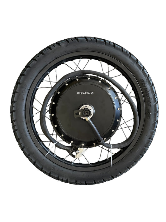 8000W Electric Bike Hub Motor Wheel, High-Performance Conversion Kit, Black