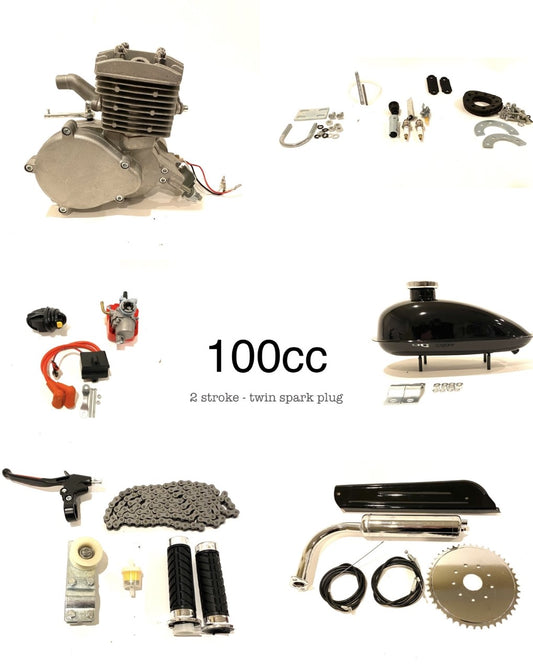 100cc Twin Spark 2 stroke motorized gas bike kit